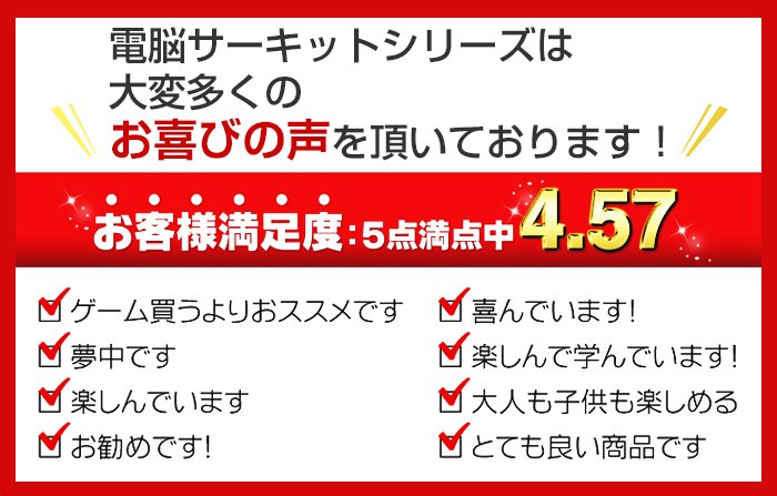 電脳サーキットシリーズはお客様満足度4.57!